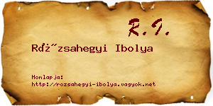 Rózsahegyi Ibolya névjegykártya